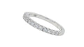 18K White Gold Diamond Wedding Band, 0.44 Carat Round Brilliant Diamonds