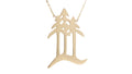 14K Yellow Gold Money Hill Signature Pine Tree Necklace – 18 Inch